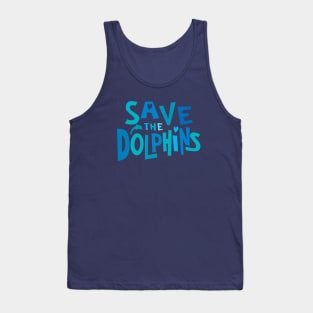 Save the Dolphins in Ocean Blue Tank Top